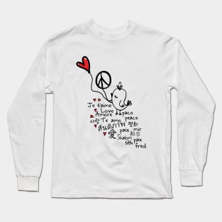 Love & Peace bird Long Sleeve T-Shirt